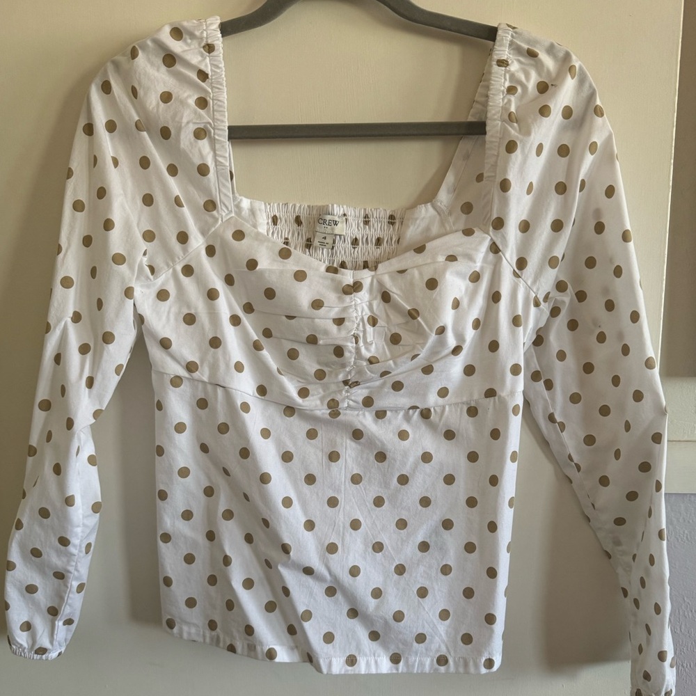 NWT JCrew Polka Dot Top
